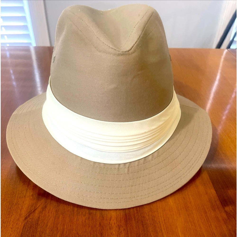 STETSON FEDORA VINTAGE SZ M HAT UNION MADE IN USA TAN W BEIGE BAND EC